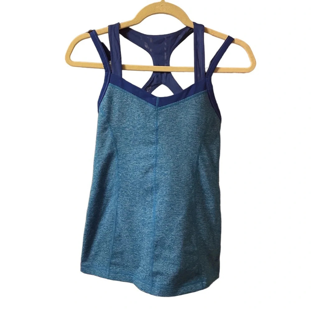 ZELLA BLUE STRAPPY ACTIVE TANK